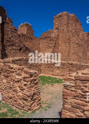 Ruines de Quarai, Salinas Pueblo missions National Monument, Mountainair, Nouveau-Mexique. Banque D'Images