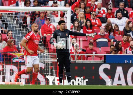 Matheus Magalhaes pendant le match de Liga Portugal entre SL Benfica et SC Braga à Estadio Da Luz, Lisbonne, Portugal. (Maciej Rogowski) Banque D'Images