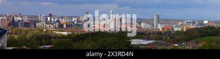 Vue panoramique du centre-ville de Leeds, West Yorkshire, Royaume-Uni Banque D'Images