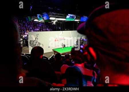 Vue générale du Crucible Theatre, lors des Championnats du monde Cazoo 2024 au Crucible Theatre, Sheffield, Royaume-Uni, le 28 avril 2024 (photo de Cody Froggatt/News images) Banque D'Images