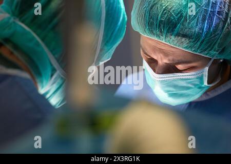 Intervention de la prostate, Urologie, Chirurgie salle d'opération, hôpital Donostia, San Sebastian, Gipuzkoa, Pays Basque, Espagne Banque D'Images