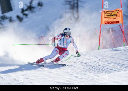 Zauchensee, Salzbourg. 14 janvier 2024. ZAUCHENSEE, SALZBOURG - 13 JANVIER : Emily Schoepf d'Autriche pendant la Coupe du monde Audi Audi FIS de ski alpin - descente féminine Zauchensee le 13 janvier 2024 à Zauchensee, Salzbourg.240113 SEPA 12 047 - 20240114 PD30281 crédit : APA-PictureDesk/Alamy Live News Banque D'Images