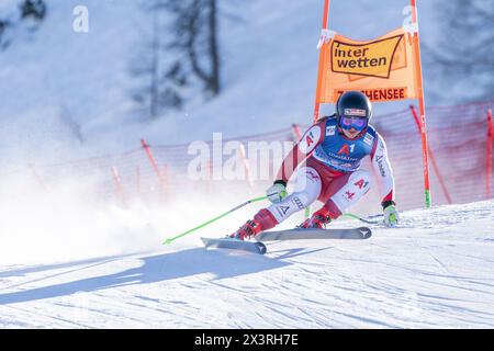 Zauchensee, Salzbourg. 14 janvier 2024. ZAUCHENSEE, SALZBOURG - 13 JANVIER : Sabrina Maier d'Autriche pendant la Coupe du monde Audi Audi FIS de ski alpin - descente féminine Zauchensee le 13 janvier 2024 à Zauchensee, Salzbourg.240113 SEPA 12 049 - 20240114 PD30279 crédit : APA-PictureDesk/Alamy Live News Banque D'Images