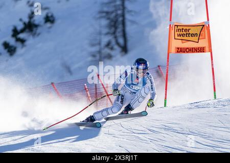 Zauchensee, Salzbourg. 14 janvier 2024. ZAUCHENSEE, SALZBOURG - 13 JANVIER : ester Ledecka de la République tchèque pendant la Coupe du monde Audi Audi FIS de ski alpin - descente féminine Zauchensee le 13 janvier 2024 à Zauchensee, Salzbourg.240113 SEPA 12 032 - 20240114 PD30296 crédit : APA-PictureDesk/Alamy Live News Banque D'Images