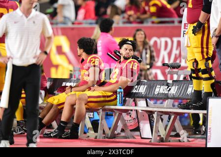 (PHOTOS DE FICHIER) ancien quarterback des Trojans de l'USC (13) Caleb Williams qui est projeté d'aller dans le Top 3 de la draft 2024 de la NFL, le voici photographié le 8 octobre 2022 contre les Cougars de l'État de Washington, la draft de la NFL aura lieu à Detroit le 25 avril 2024. (Crédit obligatoire : Jose / MarinMedia.org) (photographe complet absolu, et crédits requis) Banque D'Images