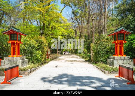 Shimogamo Shrine, alias Kamo mioya jinja, situé dans le district de Shimogamo à Kyoto, Kansai, Japon Banque D'Images