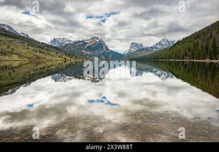 La chaîne de montagnes Wind River, Wyoming, États-Unis Banque D'Images