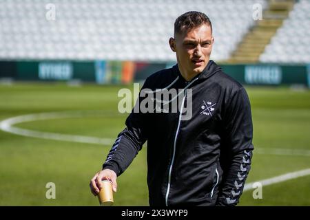 Odense, Danemark. 28 avril 2024. Sven Köhler d'OB vu avant le match de 3F Superliga entre Odense BK et Hvidovre IF au Parc d'énergie naturel d'Odense. (Crédit photo : Gonzales photo - Kent Rasmussen). Banque D'Images