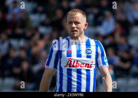 Odense, Danemark. 28 avril 2024. Nicklas Mouritsen (3) d'OB vu lors du match de 3F Superliga entre Odense BK et Hvidovre IF au Parc d'énergie naturel d'Odense. (Crédit photo : Gonzales photo - Kent Rasmussen). Banque D'Images