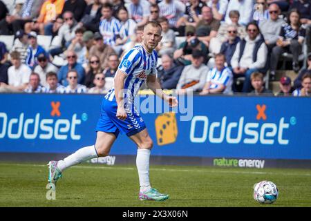 Odense, Danemark. 28 avril 2024. Nicklas Mouritsen (3) d'OB vu lors du match de 3F Superliga entre Odense BK et Hvidovre IF au Parc d'énergie naturel d'Odense. (Crédit photo : Gonzales photo - Kent Rasmussen). Banque D'Images