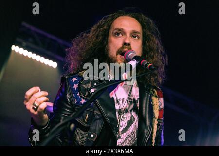 Milan, Italie, 21 janvier 2024. Le groupe de rock américain Christopher Shayne se produit en concert au Legend à Milan, en Italie. Crédits : Maria Laura Arturi/Alamy Live News Banque D'Images