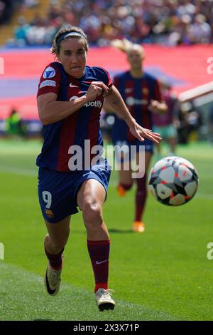 Barcelone, Espagne. 20 avril 2024. Mariona Caldentey en action lors du match de l'UEFA Women's Champions League entre le FC Barcelone et le Chelsea FC Banque D'Images