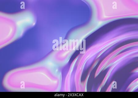 Fond holographique abstrait fascinant avec texture fluide et liquide. Idéal pour les projets de design moderne, les fonds d'écran, les décors créatifs. Couleur Banque D'Images