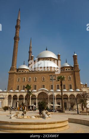 Mosquée de Muhammad Ali, 1830, site du patrimoine mondial de l'UNESCO, Citadelle, le Caire Egypte Banque D'Images