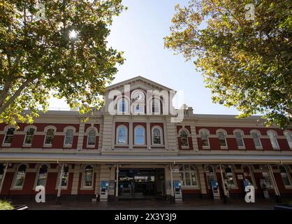 Perth. 29 avril 2024. Cette photo prise le 29 avril 2024 montre une vue de la gare ferroviaire de Perth à Perth, en Australie. Crédit : ma Ping/Xinhua/Alamy Live News Banque D'Images