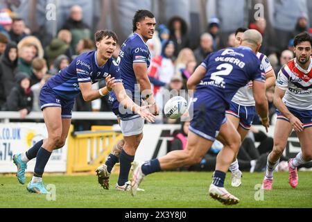 Wakefield, Angleterre - 27 avril 2024 Ryan Rivett de Toulouse Olympique. Rugby League Betfred Championship, Wakefield Trinity vs Toulouse Olympique au DIY Kitchens Stadium, Wakefield, Royaume-Uni Dean Williams Banque D'Images