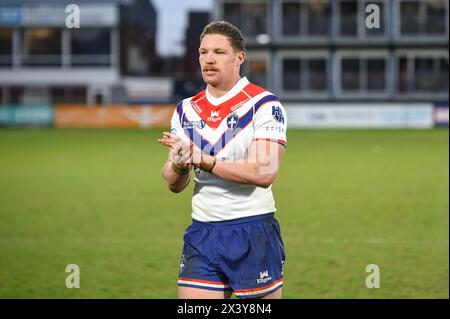 Wakefield, Angleterre - 27 avril 2024 Wakefield Trinity's Ky Rodwell. Rugby League Betfred Championship, Wakefield Trinity vs Toulouse Olympique au DIY Kitchens Stadium, Wakefield, Royaume-Uni Dean Williams Banque D'Images