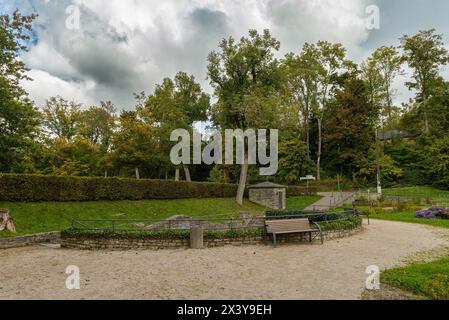 The Historical Spring Park Kronthal, Kronberg Im Taunus, Germany Stock Photo