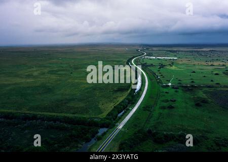 États-Unis, Floride. Everglades. Route du serpent Banque D'Images