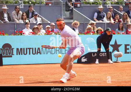 Madrid, Espagne. 29 avril 2024. Rafa Nadal et Pedro Cachinl lors des Masters Series Madrid à Madrid le lundi 29 avril 2024. Crédit : CORDON PRESS/Alamy Live News Banque D'Images