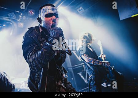 Copenhague, Danemark. 28 avril 2024. Le groupe de nu metal américain Vended donne un concert au Pumpehuset à Copenhague. Ici, le chanteur Griffin Taylor est vu en direct sur scène. (Crédit photo : Gonzales photo/Alamy Live News Banque D'Images