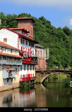 France, Nouvelle Aquitaine, Pyrénées atlantiques (64), pays basque, basse navarre, Saint Jean pied de Port Banque D'Images