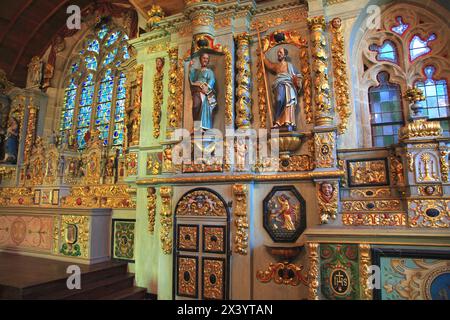 France, Bretagne, Finistère département (29), presqu'île de Crozon, Plomodiern, Sainte Marie du menez Hom, chapelle Sainte marie Banque D'Images