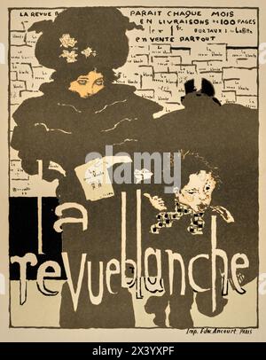 Illustration française vintage : The White Review (la revue blanche). Pierre Bonnard 1894 Banque D'Images