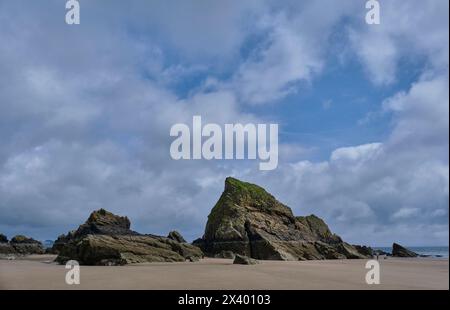 Monkstone point, entre Saundersfoot et Tenby, Pembrokeshire, pays de Galles Banque D'Images