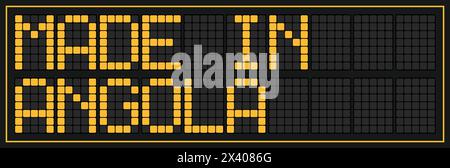 Fabriqué en Angola graphique et étiquette. Élément d'impact pour l'utilisation que vous voulez en faire. Illustration de Vecteur