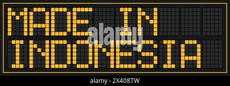 Fabriqué en Indonésie graphique et étiquette. Élément d'impact pour l'utilisation que vous voulez en faire. Illustration de Vecteur