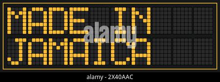 Fabriqué en jamaïcain graphique et étiquette. Élément d'impact pour l'utilisation que vous voulez en faire. Illustration de Vecteur