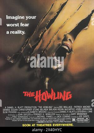 1981 The Howling original film poster, réalisateur : Joe Dante Banque D'Images