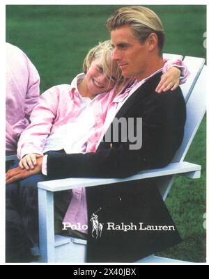 1986 Ralph Lauren Polo annonce masculine avec Andrew Smith par Bruce Weber Banque D'Images