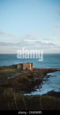 Fours à chaux Boddin point, Montrose, baie de Lunan, Écosse Banque D'Images