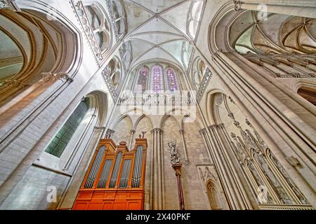 France. Normandie. Département de la Manche. Coutances. Cathédrale de Coutances. Banque D'Images