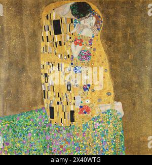 Le baiser. Gustav Klimt. 1908. Banque D'Images