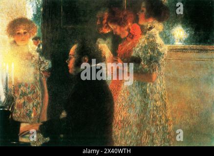 Schubert au Piano II Gustav Klimt. 1899. Banque D'Images