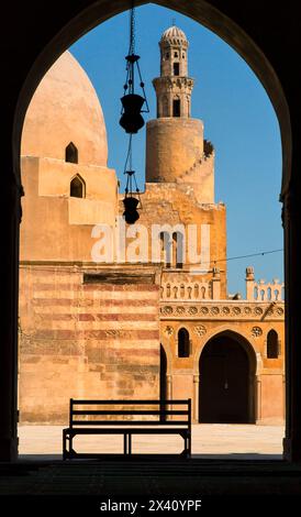 Mosquée d'Ibn Tulun, la plus grande du Caire ; le Caire, Egypte Banque D'Images