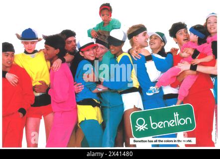 1984 annonce United Colors of Benetton Sportswear Banque D'Images