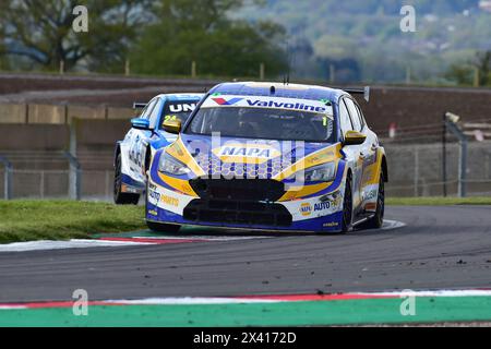 Ashley Sutton, Ford Focus ST, NAPA Racing UK, Round 2, BTCC, British Touring car Championship, première manche de la saison 2024, 28 avril 2024, Don Banque D'Images