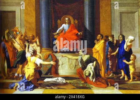 Nicolas Poussin - le jugement de Salomon Banque D'Images