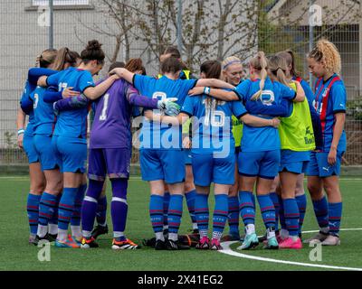 Inverness, Écosse, Royaume-Uni. 28 avril 2024 : Rossvale Women remporte le championnat SWF à Inverness, en Écosse. Banque D'Images