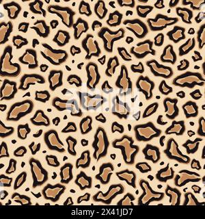 Imprimé léopard. Motif sans couture. Répétition de la tache d'animal. Arrière-plan graphique marron. Une peau jaguar répétée pour les impressions de conception. Texture abstraite répéter le point Illustration de Vecteur