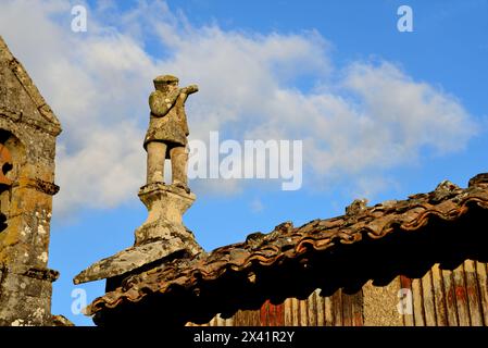 Église San Xian de Campo, Taboada, Lugo, Espagne Banque D'Images