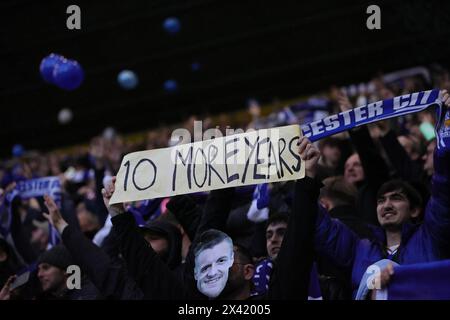 Deepdale, Preston le lundi 29 avril 2024. Fans de Leicester lors du match du Sky Bet Championship entre Preston North End et Leicester City à Deepdale, Preston le lundi 29 avril 2024. (Photo : James Holyoak | mi News) crédit : MI News & Sport /Alamy Live News Banque D'Images