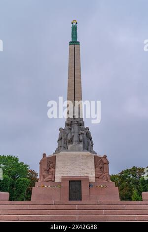 Le Monument de la liberté à Riga, Lettonie Banque D'Images