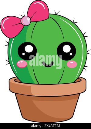 Cute Cactus Vector : illustration vibrante pour les projets créatifs Illustration de Vecteur