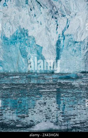 Détail du glacier Lilliehook.Spitsbergen, Svalbard, Norvège Banque D'Images