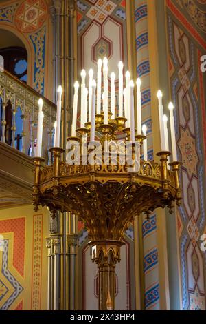 Roumanie, Bucarest, Temple choral. Synagogue. Intérieur du temple juif. (Usage éditorial uniquement) Banque D'Images